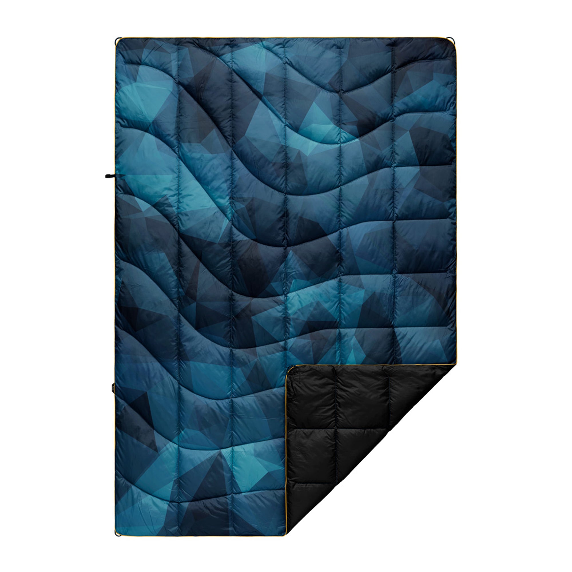Down Puffy Blanket - Blue Fractal